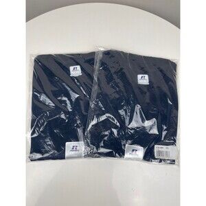 Lot-2 Russell Athletic Mens T-Shirt Cotton Short Sleeve Navy NWT